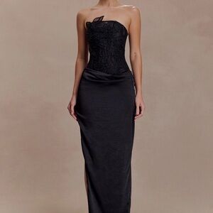 Meshki Black Strapless Maxi Dress